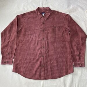 Patagonia Men's Farrier's Hemp Work Shirt Button Down in Dusty Red Sz L